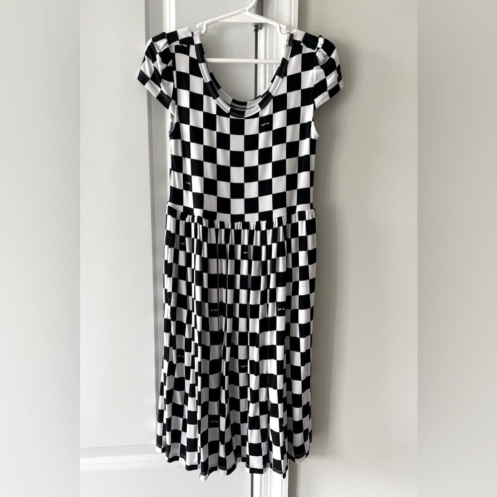 Little Sleepies brand Black and White Checkered Dress